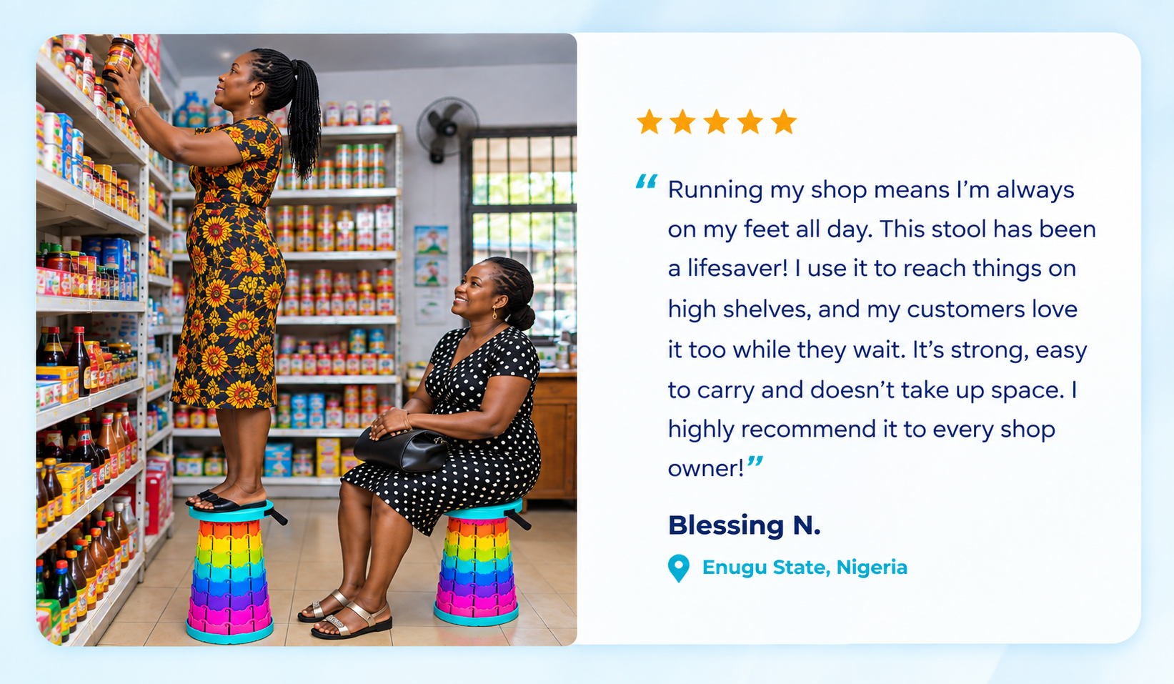 Customer testimonial